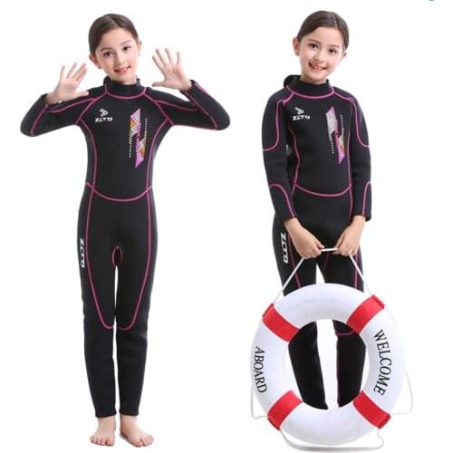 One-piece Diving Suit Kids 3MM Conjoined Boys Girls Wetsuit Warm Surfing Jellyfish Clothing Winter Swimsuit For Children