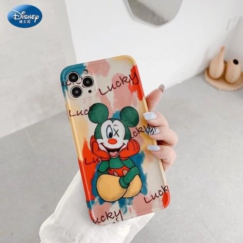 DISNEY Mickey silicone case for iPhone 11 Pro Xs Max iPhone SE 2020 7 8 Plus Official Liquid Silicon 360 Full Cover zz0425-5