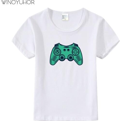 Children Game Handle Print T-shirt Clothing Boy T Shirt Girls Tshirt For Kids Costume Baby Summer Tee Shirt Clothes