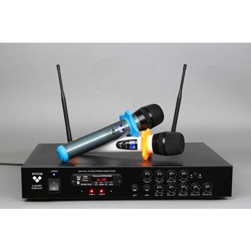 Bluetooth 4.0 A1941/C5198 home theater Karaoke OK power amplifier 220V 300W + 300W ( support USB.SD FM Radio. Dual microphone )