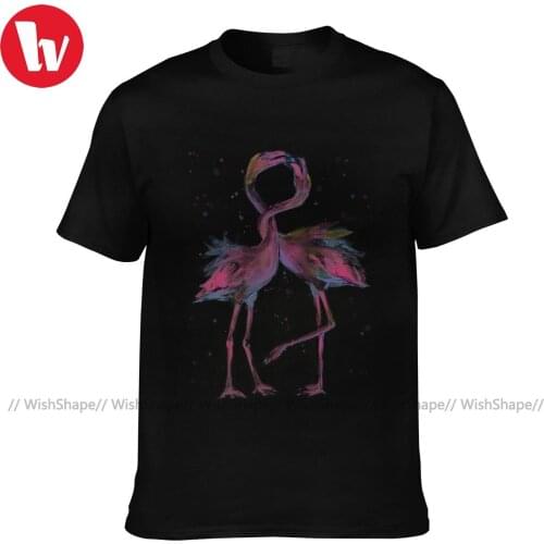 Flamingo Tshirt Funny 100 Cotton Short Sleeves T Shirt Printed Summer T-Shirt Man Oversize