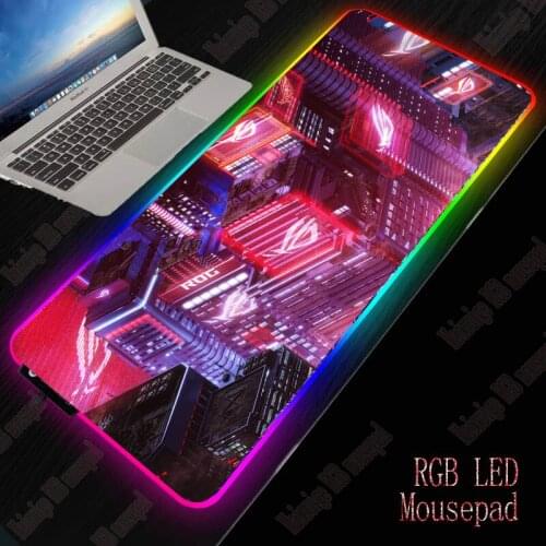ASUS Logo Gaming Computer Mousepad RGB Large Mouse Pad Republic of Gamers Mousepad Carpet Big Led Mouse Pad Desk Play Desk Mat