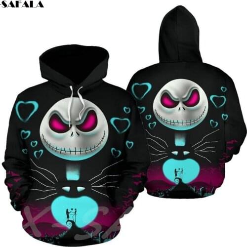 Halloween Jacket Skull 3D Printed Hoodie Man Female Zipper Pullover Sweatshirt Hooded Jersey Streetwear Tracksuits