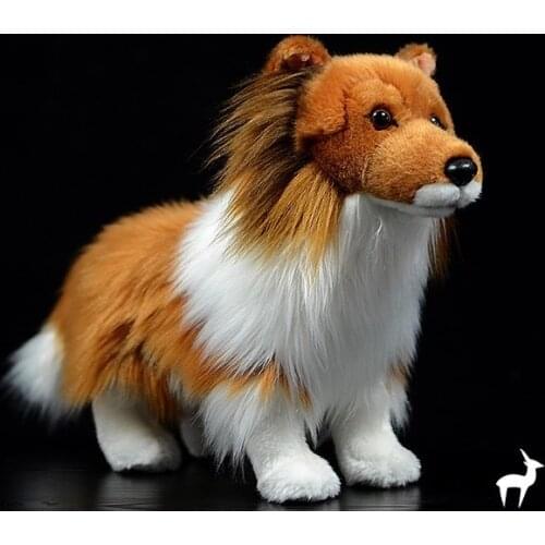 Hot Original Border Collie Dog26cm Stuffed Plush Toys Supe Cute Child Boy Gift Lifelike Animal Doll For gift