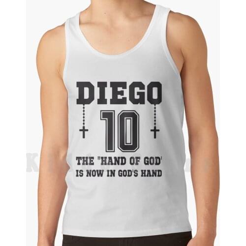 Maradona Mano Dios Argentina Buenos Aires [ Hisvg.com ] Tank Tops Vest 100% Cotton Roberto Rogues Román Riquelme Roma