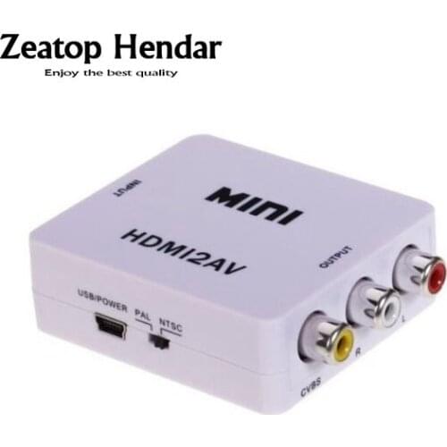 Mini Composite 1080P HDMI to RCA Audio Video AV CVBS Adapter Converter For HDTV HDMI2AV Converter