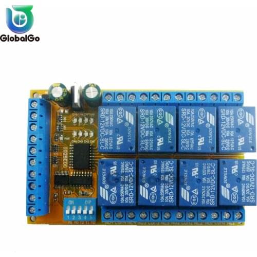 8CH DC 5V 12V 24V Multi-function Delay Relay Module Self-locking Interlock Latch Power Conditioner for Relay Switch Board