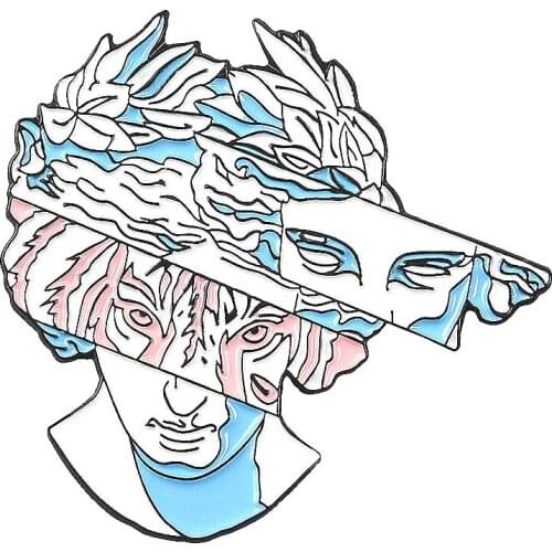 Fashion New Delicate Brooch Metal Vintage Sculpture Art Exquisite Collar Lapel Pin Fashion Pins Clothing Jewelry Accessories