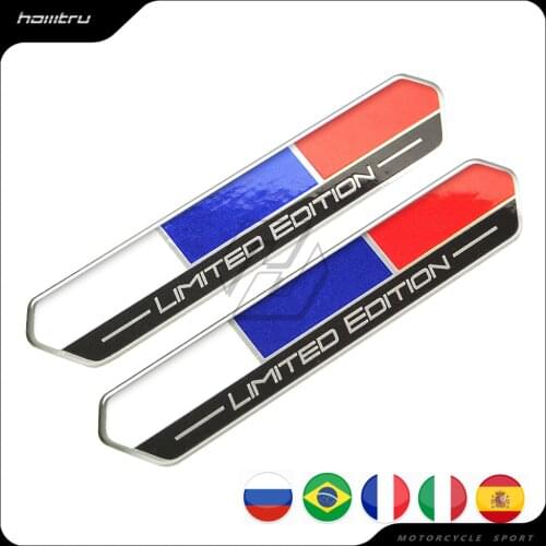 Russia Flag Limited Edition Sticker Motorcycle Tank Decal Italy Brazil Spain France Flag Stickers for Motorbike for Car Styling