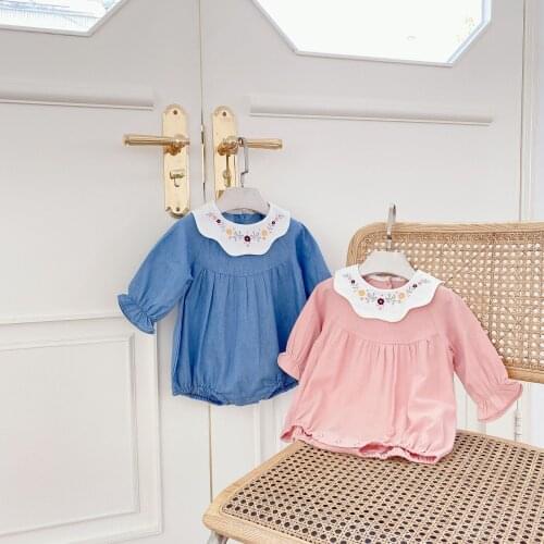 Spring New Style Baby Girls Long Sleeve Cotton Romper