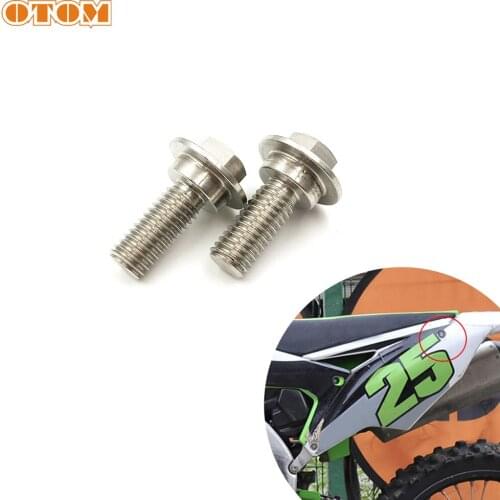 OTOM Motorcycle Stainless Steel Seat Cushion Bolts Flange Hex Head Screw Standard Nut Cover For KAWASAKI KX250F KX450F 2017-2019