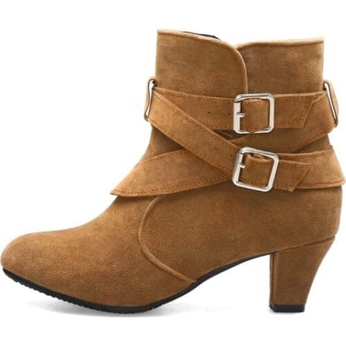 OversizedSimple and fashionable buckle boots boots women shoes ankle boots for women ladies boots shoes woman winter