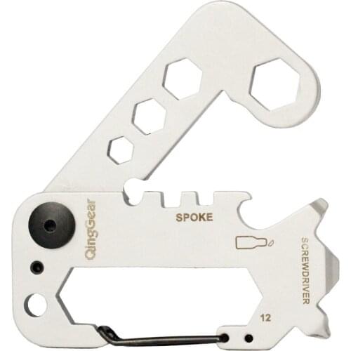 QingGear Outdoor Multifunction Pocket Bottle Opener Multi Tool Tactical Emergency Survival Kit Cool Gadget EDC Tool Carabiner