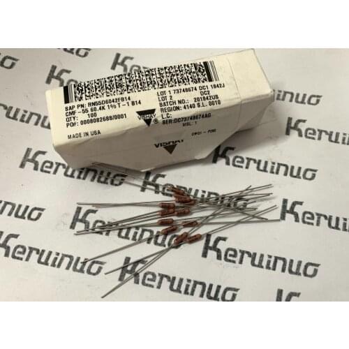 RN55D6981FB14 6.98K 0.125W 1% RN55D6042FB14 60.4K 0.125W 1% Axial Metal Film Resistor VISHAY
