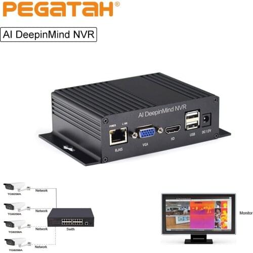 IP Camera NVR Surveillance Thermal camera system for face detection body temperature capture recording thermal imager camera NVR