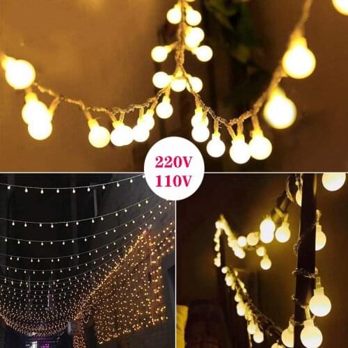 Fairy Lights 5M10M/20M/30M Snowflake Star Ball String Lights Christmas Garlands Outdoor For Home Wedding Party New Years Decor