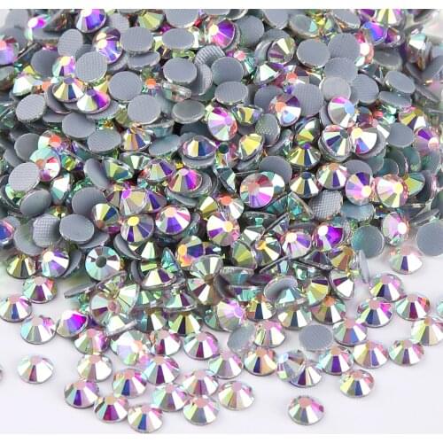 SS3-SS55 Hot Fix Rhinestones Crystal AB Hot Fix Glitter Strass 144pcs-1440Pcs Hot Fix Rhinestone For Diy Fabric Garment Shoe New