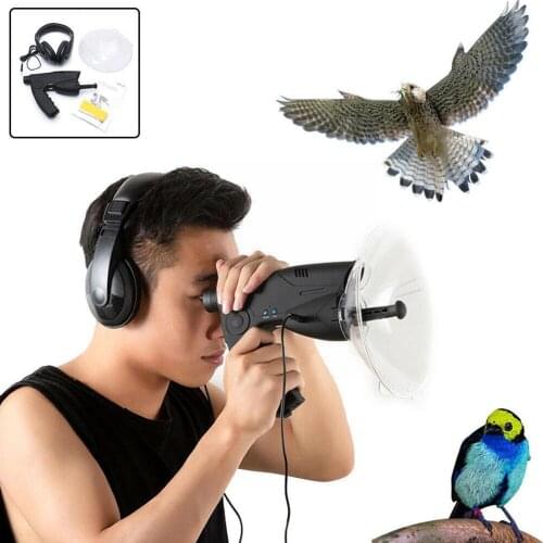 Focusing Telescope Parabolic Dish Directional Microphone Outdoor Telescope Bird Monocular Birdwatching Telescope Listening S5I3