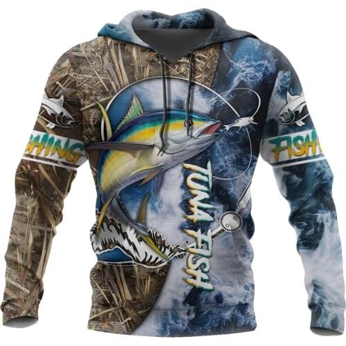 CLOOCL Life Tuna Fishing Catch and Release Hoodies for Men/Women Hooded Sweatshirt Harajuku Casual Unisex Hoodie Sudadera Hombre