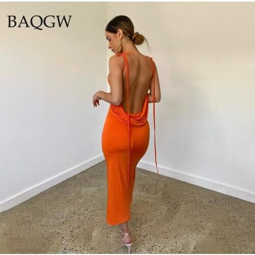 Vintage Backless Spaghetti Strap Sexy Women Long Dresses Summer Fashion Bandage Skinny Party Club Vestidos Femme Green Dress New