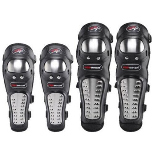 Stainless steel protective gear, cross-country motorcycle protective pads, knee pads, Four-piece jacket, Warm And fall-proof