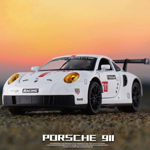 1:32 Porsche 911 GT3 RSR blue car alloy car model simulation car decoration collection gift toy Die casting model boy toy