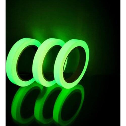 1Roll Night Warning Luminous Self-adhesive Sticker Removable Luminous Tape Fluorescent Glowing Dark Striking Reflective Tape