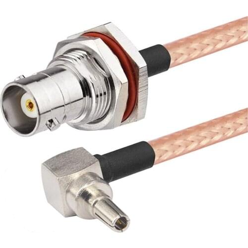 10 Pieces Extension Cable Cord BNC Female Bulkhead O-ring to CRC9 Male Right Angle Connector RF Coax Adapter