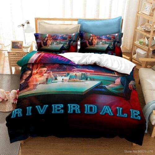 2/3pcs Riverdale TV Series Printed Duvet Cover Set Twin Full Queen King Size Bedding Set Soft Comforter Cover Set Home Textile
