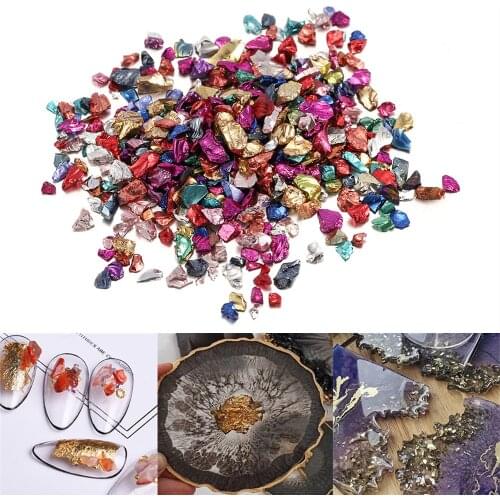 20g Broken Glass Stones Crystal UV Epoxy Resin Filler DIY Crafts Nail Art Decorations DIY Crafts Jewelry Making Mold Fillings