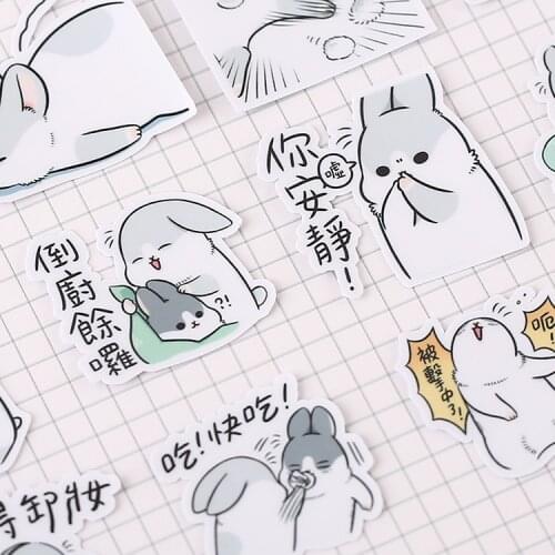 40pcs/ pack Creative Cute Self-made Cute rabbits Scrapbooking Stickers /Decorative Sticker /DIY Craft Photo Albums