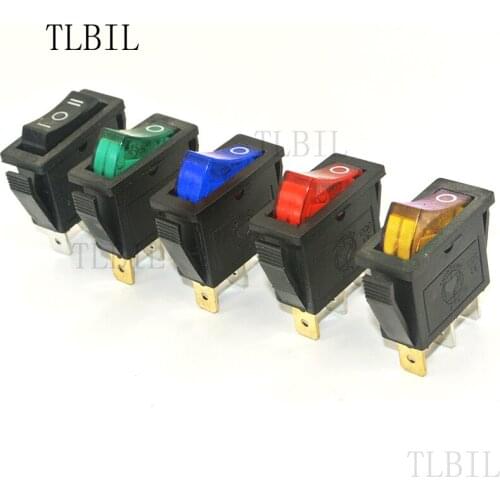 5Pcs On-Off 3Pin DPST Rocker Switch 15A/20A 250V/125VAC