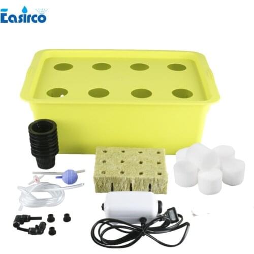 8 Holes Plant Site Hydroponic System Indoor Garden Cabinet Box Grow Kit Bubble Garden Pots Planter Nursery Pot
