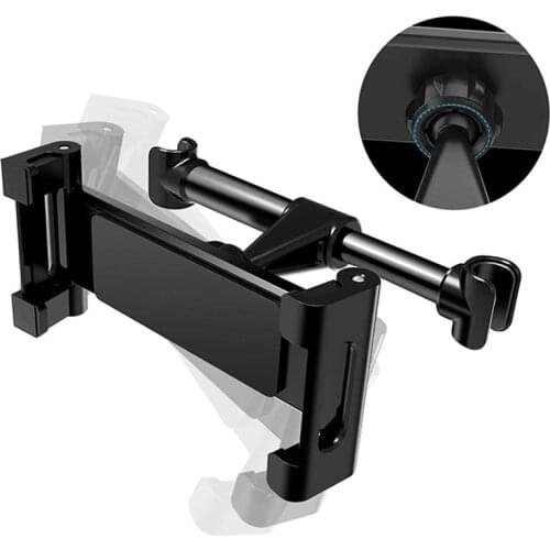 Car Headrest Mount 360 Degree Rotating Car Backseat Mount Holder Universal Extendable Tablet Mount Bracket for all 4-11 Devices