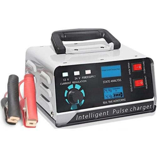 Car Battery Charger 12V 24V High Power Automatic Battery Repair Charger Automatic Car Battery Charger Pulse Repair Boat Trickle