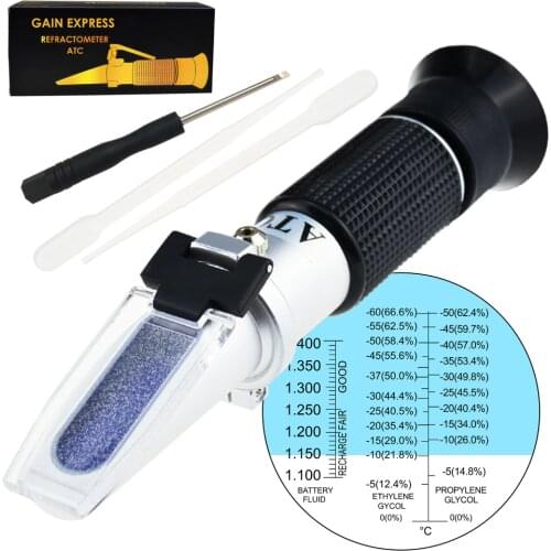 3-in-1 Automotive Battery Antifreeze Refractometer Battery Charge Test Cooling System Coolant Freezing Point
