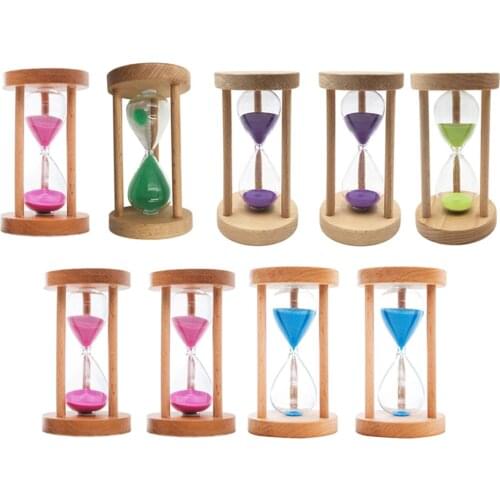Wooden Sand Timer Hourglass 6/8/12/20/25 Mins Sandglass Timer for Classroom/Kitchen/Games/Brushing Teeth Timer/Home Desk Decor