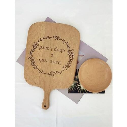 Mini Bamboo Wood Fruit Cutting Board Solid Wood Bread Pizza Baking Board Childrens Complementary Food Cutting Board