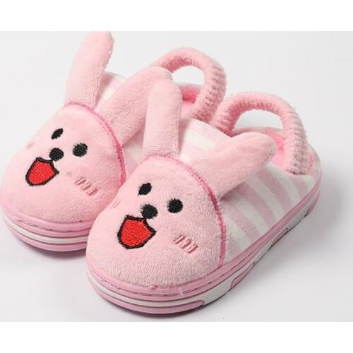 Kids baby girls home slippers cotton shoes winter/autumn children indoor slippers boys warming thicken non-slip shoes cute