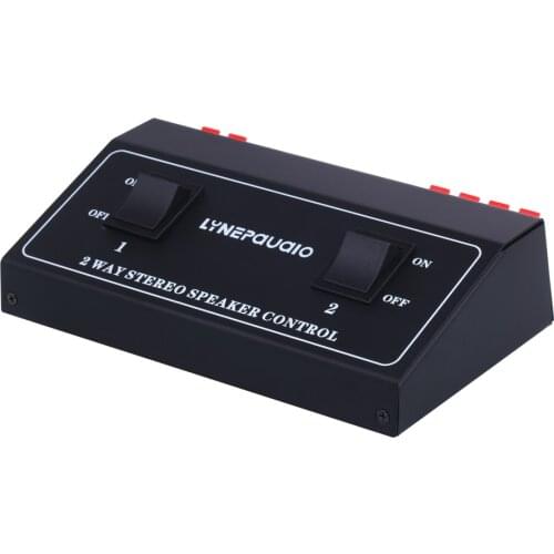 2 way stereo speaker controrl One input and two output audio signal switcher Power amplifier passive switch distributor