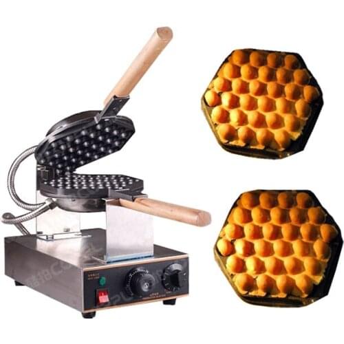 Free shipping 10 pcs/lots 110v 220v Electric Egg Waffle Maker Stainless steel Egg Waffle Macine come with recipe