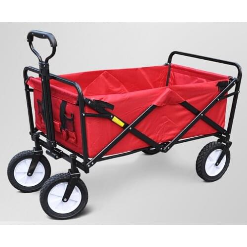 Photographer Outside Shooting With Four-wheeled Cart Foldable Truck Trolley Car Pull Lamp Camera Bag a5342