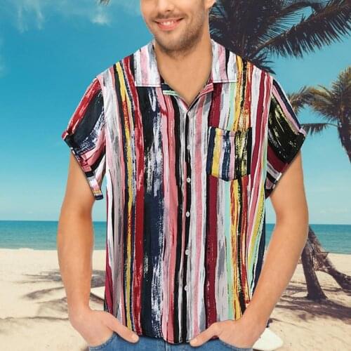 Hawaiian Set Men Printing Set Short Sleeve Summer Casual Floral Shirt Beach Two Piece Suit 2021 New Fashion Men Sets