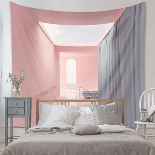 Ins Home Space Design Tapestry Bedroom Decoration Background Cloth Window Scenery Art Wall Hanging cloth Wall Cover