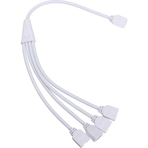 1 To 2 3 4 Way RGB Led Strip Light Connector Cable 4 Pin RGB Led Strip Splitter Plug Adapter Wire Accessories