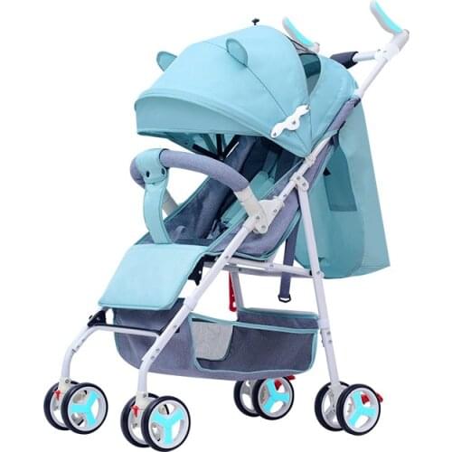 Sunshade Baby Stroller Can Lie Multifunctional Baby Stroller Shock Absorption Folding Umbrella Trollry for Children