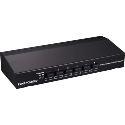 KYYSLB B898 Professional Six-channel Stereo Speaker Amplifier Comparator Two-way Selector Switch No Loss of Sound Quality