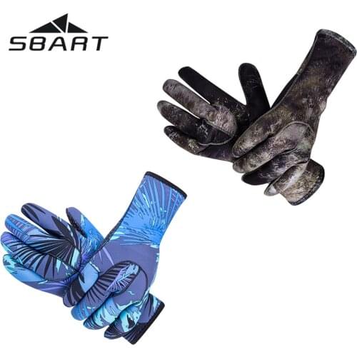 Sbart Men And Womens 3MM Neoprene Gloves Swimming Diving Snorkeling Gloves Anti-stab And Cut-Resistant Warm Rowing Kayak Gloves