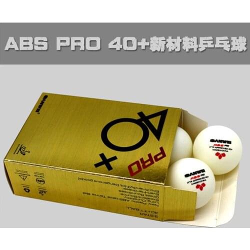 ITTF Apprved SANWEI 3 Star 40+ ABS PRO Seamed PP Ball Table Tennis ball / ping pong ball 2boxes/lot free shipping