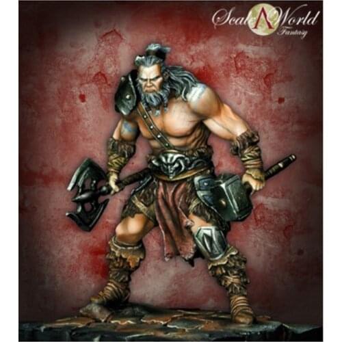 Unpainted Kit 1/24 75mm Brock Knight ancient man stand 75mm Resin Figure miniature garage kit